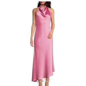 Gianni Bini Asymmetrical Pink Satin Dress